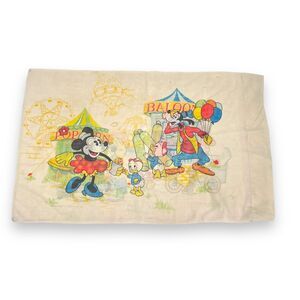 Vintage Disney Mickey Mouse, Donald, Minnie, Goofy, Huey and Dewey Pillowcase